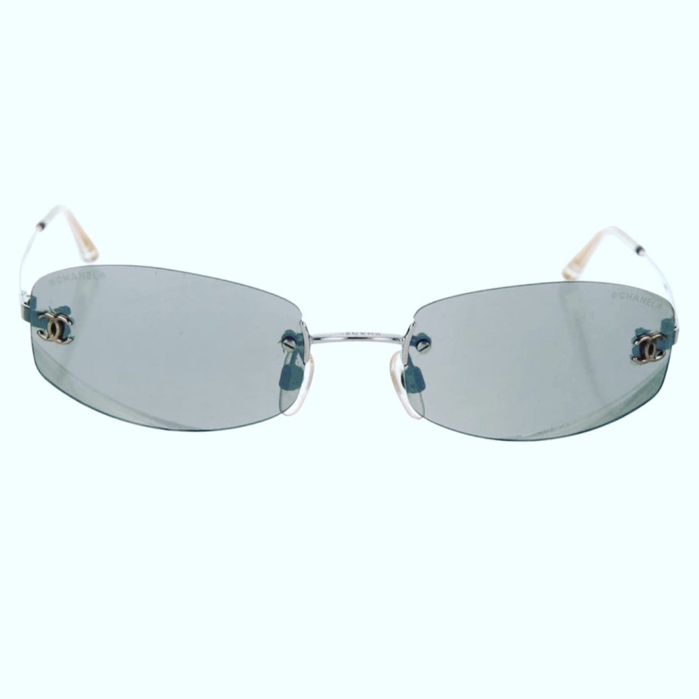 Chanel square rimless sunglasses